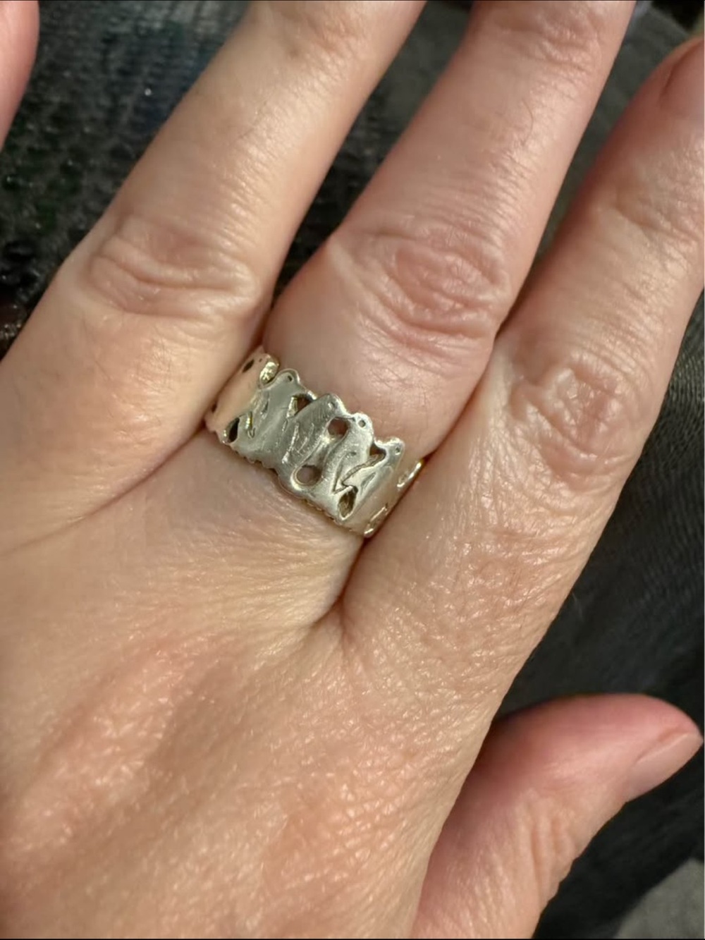 Vintage 1992 Sterling Silver Penguin Ring